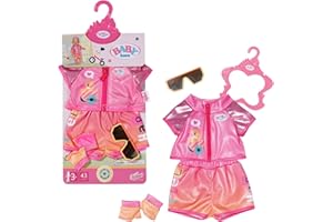 BABY born Bike Outfit 835876 - Sporty Bike Outfit with Matching Gloves and Sunglasses for 43cm Dolls - Suitable for Children from 3 Years Old