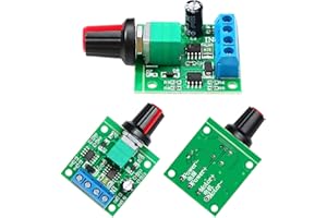 zalati 2pcs PWM Motor Speed Controller DC 1.8V 3V 5V 6V 12V 2A 1803BK Adjustable Speed Controller Low Voltage Control Module Controller with Button
