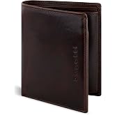 bugatti Roman Men's Leather Wallet with RFID Security and Wallet, Vertical