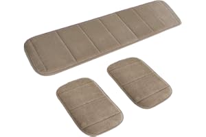2 set Portatile Computer Polso Gomito Pad, MERYSAN 1Lunga e 2Corta Anti-scivolo Morbido polso resto Braccio Pad, Mouse Tastiera Polso Gomito Supporto Mat per Ufficio Desktop Gaming (Cachi)