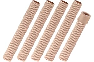 BaiJ Tubos de Dedo de Pie,Tubo de Gel Vendaje 5 Pack Cojín de Dedos de Pie Protectores de Almohadillas de Gel Suave para Ampollas Callos Alivio del Dolor Fibra 6 Pulgada