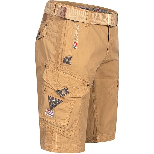 Geographical Norway Cargoshorts Herren kurze Hose PIONEC (Packung, 1-tlg) Mit Gürtel