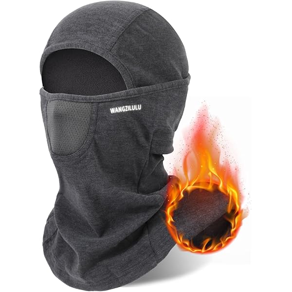 Cagoule d'hiver en Polaire Chaud Homme Femme Masque Moto Ski Bonnet Multifonction Coupe-Vent Thermique Chapeau en Polaire avec Cache-Cou pour Running Snowboard Camping Randonnée Homme et Femme