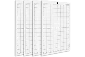 Forhandy Tappetino per plotter 4 pezzi Tappetino da taglio per Silhouette Ritratto e Cammeo 4, Antiscivolo e Durevole Silhouette Ritratto con Griglia di Misurazione