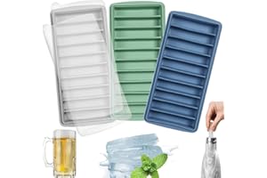 LessMo 3 Paquets Bacs à Glaçons en Silicone, Faciles à Libérer, Empilables avec couvercle, 10 cavités, Certifié LFGB et sans BPA, idéal pour les sports et les bouteilles d'eau. (lot de 2, gris)