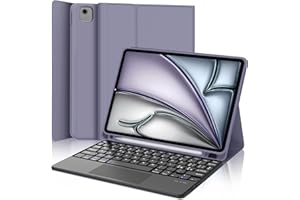 JADEMALL Custodia Tastiera con Trackpad per iPad Air 11" 2025 (M3), Italiano Tastiera iPad Air 11 M2 2024, ‎QWERTY Tastiera Bluetooth Staccabile con Touchpad, Viola