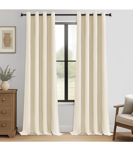 Atene Aranjuez Home Textile-Tende con Passanti per Salone, in Voile, 100% Poliestere, 140 x 265 cm, Colore: Nero