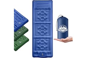 VUENICEE Camping Mat, Self inflating camping mat, 12cm Thicken Camping Sleeping Mat with Pillow, Waterproof Ultralight Self Inflatable Mattress for Hiking, Camping, Desert, Beach etc.