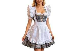 Dam vit spets hembiträde förkläde med fräcka halvt förkläde vintage cosplay kostym tillbehör, volang trim lätt tyg för hallow