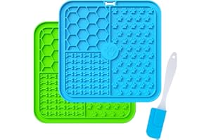 KHLEROX Schleckmatte Hund, Premium Leckmatte Hund mit Saugnapf für Linderung von Hundeangst, Leckmatte für Hunde für Baden, Pflegen und Training für Welpen