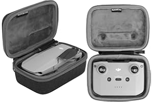 iEago RC Mini 2 SE Drone Case + Remote Control Storage Bag for DJI Mini 2 SE/Mini 2/Mavic Mini 2, Waterproof Carrying Case Portable Travel Bag Anti-Collision Hard Shell with 2 Carabiners Accessories