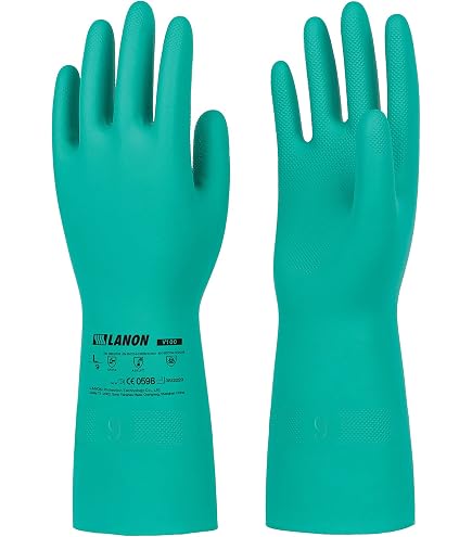 Ansell AlphaTec 87-650 Gants Latex Multi-Usages – Ultra-Fins, Étanches, Résistance Chimique, Jaunes, Taille S – Lot De 12 Paires