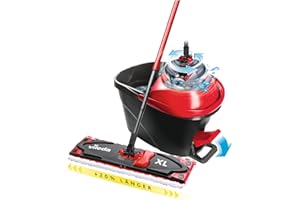 ‎VILEDA Vileda Ultramax Turbo XL Wischmopp Komplett Set | XL Bodenwischer mit Teleskopstiel & Mikrofaserbezug | Eimer mit Power Schleuder & Pedal, hygienisch ohne Bücken - für große Hartböden | Eco-Verpackung