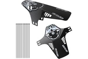 DESOTO 2Pcs Mudguards Set, Short Bike Fender, MTB Mud Guard Cool Mountain Bike Front and Rear Compatible, Mudguard Fixed for 24"-29" Mountain Bike (Line)