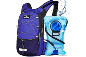 Zounich Mochila de hidratación, Mochila para Correr con Bolsa de Agua de 3 litros, Mochila de Bicicleta para Correr, Esquí, Senderismo, Ciclismo