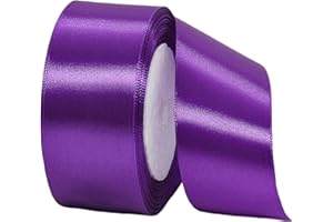YAYAFUNFUN Satinband Lila 40mm Breit Geschenkband Satin,22m Satinbänder Lila Dick Schleifenband Dekoband Seidenband Geschenkverpackung Stoffband Geschenkbänder für Dekorieren Basteln Kleid Hochzeit Geburtstag