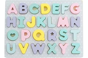 Genérico Puzzle Abecedario Montessori de Madera – Juguete Educativo para Niños 3-6 Años | Aprende a Leer Jugando | Colores Pastel | Regalo Original Infantil | Juguete Educativo y Didáctico