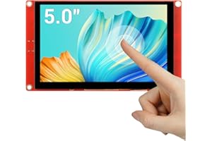 ELECROW ESP32 Display, 5 Inch 800x480 HMI RGB TFT LCD Touch Screen Monitor Compatible with Ar duino/LVGL