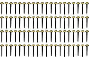 cyclingcolors 100x chiodi chiodini in acciaio con testa larga dorata in ottone fissaggio fotografie quadri ai muri decorativo, 2x20mm