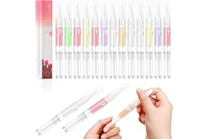 15Pcs Aceite Cuticulas Uñas, AISEELY Aceite Hidratante de Cutícula, Mezcla de Sabores Fortalecedor de Uñas para la Reparación de Uñas Secas y Agrietadas y el Cuidado de Las Uñas
