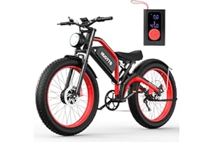 DUOTTS N26 VTT Électrique Homme 26 x 4.0, Double Moteur 250W & 7 Vitesses, Ebike avec Batterie Intégrée Amovible 48V 20Ah et Autonomie 120Km, Freins Hydrauliques & App Bluetooth, Idéal Tout-Terrain