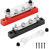 Blocco di Distribuzione dell'alimentazione 12V-48V DC Busbar 150A Morsettiera di Alimentazione con 4 x M6 Terminale a Bolts p