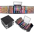 COOLBABY 142 Color Eye Shadow 3 Color Powder Blusher 3 Color Eyebrow Powder with Mirror Makeup Case Cosmetic Suit