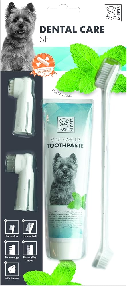 M-PETS KÖPEKLER İÇİN NANELİ DİŞ MACUNU+FIRÇA SETİ