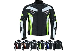 PROFIRST JKT-007 | Waterproof Motorbike Motorcycle Jacket in Cordura Fabric and CE Approved Armour - 6 Packs Design Most Popular
