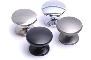 BSM Marketing Kitchen Cupboard Drawer Door Handle Knob Chrome/Brushed Nickel/Black/Pewter (20, Chrome)