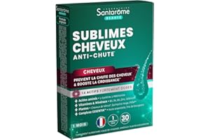 Santarome - Sublimes Cheveux Anti-Chute - Complément alimentaire anti-chute cheveux - Vitamines B6, B8, Cheveux de Vénus - 30 comprimés - 1 mois - France