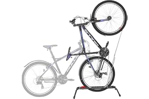 CUCESH Vertical Upright Bike Floor Stand, Bike Stand Bike Holder for Storage, Freestanding Bike Rack for Garage & Apartment, Indoor & Outdoor, Space Saving & Fit for 20''-27“ Bikes