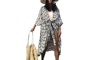 Bsubseach Cárdigan Tipo Kimono para Mujer Sexy Suelto a la Moda