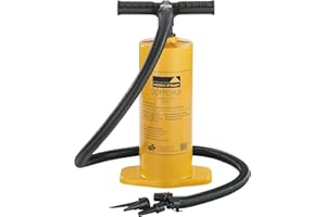 HIGH PEAK High 49702 Peak Doppelhubpump Pompe à Main TÜV/GS Geprüft 4 Ventile Extra Stark Jaune