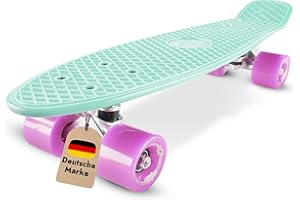 ‎BIKESTAR BIKESTAR Vintage Retro Cruiser Skateboard 60mm für Kinder und Erwachsene auch Anfänger ab ca. 6-8 Jahre |