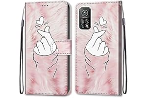 Mo-Somnus Funda para Xiaomi Mi 10T/10T Pro 5G / Redmi K30S, Funda Cartera Funda Libro Caso Piel PU con Tapa Billetera Flip Carcasa Cuero [Protección Completa] [Ranura para Tarjeta] (Amor)
