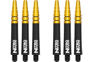 Red Dragon Nitrotech - Steli corti, nero e oro, 2 set per confezione (6 steli in totale)