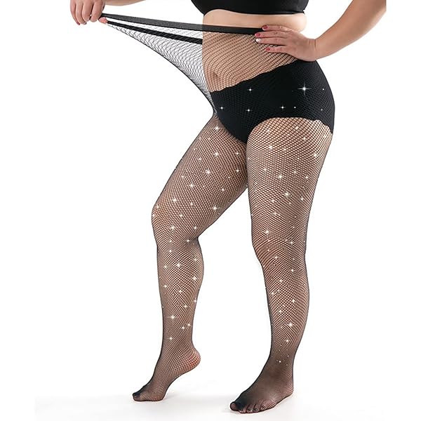 Gi&Gi Curvy panty in grote maten, damespanty in grote maten, doorschijnend, met patroon, 40 DEN N, 1679, Zwart, 3XL Plus Tall