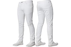 BRAND KRUZE Mens Stretch Slim Fit Chino Trousers Casual Work Jeans Pants