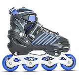 KAMACHI K-1006 Adjustable Aluminium Body Inline Skates with P.U Wheels