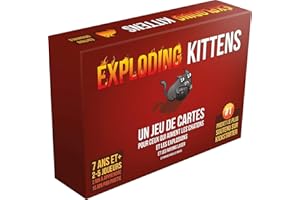 HLKM Exploding Kittens Édition Originale Jeux de Cartes pour Adultes, Fun Jeux de Famille Version Française