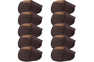 GOCHSS I Lot de 10 housses de protection pour clubs de golf en fer PU pour droitier (marron)