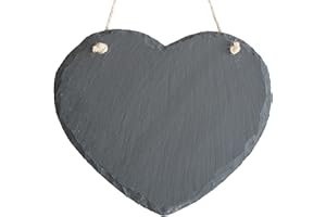 FAMOS Plaque de porte en ardoise à suspendre - Grand format env. 20 cm - Décoration de porte (1)