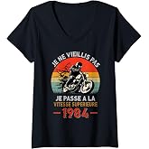 T-Shirt Anniversaire 68 Ans Motard Vintage 1957 - Cadeau Biker Moto Idéal
