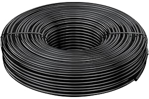 Pawfly 30 M Drip Irrigation Tubing 4-6 MM, Blank Distribution Tubing for Drip Irrigation System, Black PVC Micro Drip Line, Drip Irrigation Hose Roll for Garden Watering, Drip Irrigation Part