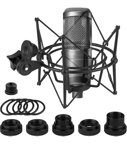 Support Anti-Choc Microphone 60mm - Isolation Vibrations Studio Enregistrement