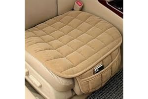 ‎NZDFH NZDFH Auto Sitzkissen, universelles Autositzkissen, Winter Autositzkissen, Weiche und warme Autokissen, Autositzschutz Sitzunterlage Kratzfest, Bequeme Auto-Kissen für Auto, LKW, SUV, Beige, 52x49cm