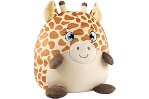 GAGAKU Coussin en peluche, 30 cm, pour enfants et adultes, mignon, cadeau d'anniversaire (girafe)