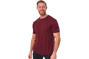 Merino.tech Camiseta Lana Merino Manga Corta Hombre - Camiseta Trekking Hombre Lana Merino Capa Base Ligera