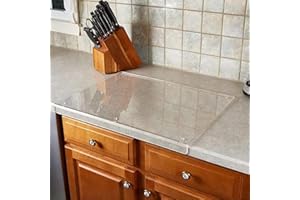 Rianpesn cortar acrílica, tablas cortar transparentes antideslizantes para encimera, cortar transparente con labio, protector encimera para restaurante cocina 17.71/15.74X13.77in